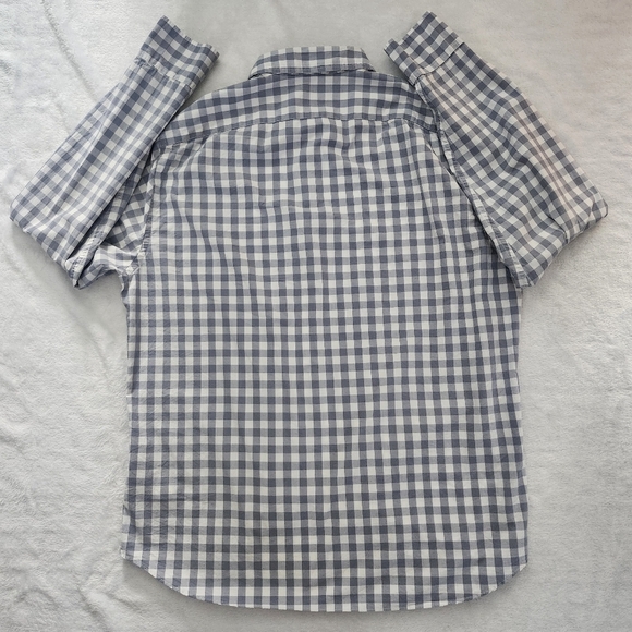 J. CREW Men's Classic Fit Gingham Long Sleeve Button Down Shirt Grey White Large - Picture 2 of 11